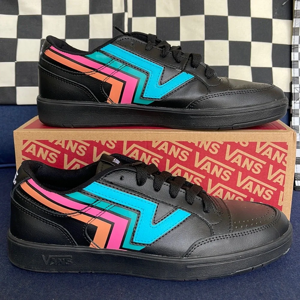 Vans Men’s Lowland CC Fader Black/Multi Sneakers - Picture 2 of 16